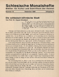 Schlesische Monatshefte : Bl&auml;tter f&uuml;r Kultur und Schrifttum der Heimat 1929, 6 Jg., Nr 12