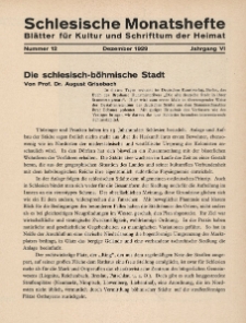 Schlesische Monatshefte : Blätter für Kultur und Schrifttum der Heimat 1929, 6 Jg., Nr 12