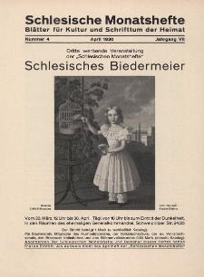 Schlesische Monatshefte : Blätter für Kultur und Schrifttum der Heimat 1930, 7 Jg., Nr 4