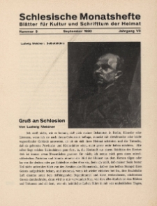 Schlesische Monatshefte : Bl&auml;tter f&uuml;r Kultur und Schrifttum der Heimat 1930, 7 Jg., Nr 9