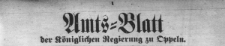 Amtsblatt der Königlichen Regierung zu Oppeln 1911. Stück 1