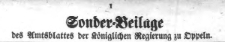 Sonder Beilage des Amtsblatt