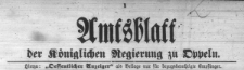 Amtsblatt der Königlichen Regierung zu Oppeln 1916. Stück 1