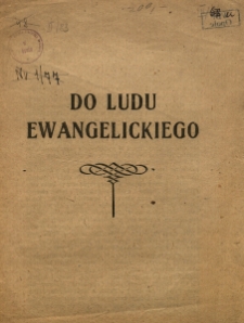 Do ludu ewangelickiego