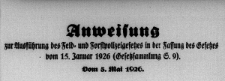 Anweisung zur Ausf&uuml;hrung des Feld und Forstpolizeigesetzes in der fassung des Gesetzes vom 15. Januar 1926 (Gesetsammlung S.9)