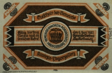 Kędzierzyn : [awers:] Gutschein der Gemeinde Kandrzin - Pogorzelletz 3 M. [rewers:] Alte Schrotholzkirche in Kandrzin-Pogorzelletz erbaut Ednd d. 30 jähr.Kriegs steht jetzt im Scheitniger Park in Breslau