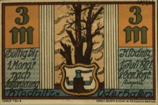 Kłodnica : [awers:] Klodnitz=Oderhafen 3 M [rewers:] Klodnitz=Oderhafen