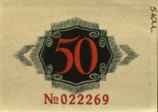 Namysł&oacute;w : [awers:] Gutschein der Stadt Namslau &uuml;ber f&uuml;nfzig Pfennige 50 Pf. [rewers:] 50