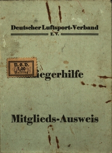 Deutscher Luftsport-Verband Ausweis Nr 23 Kulessa Josef Lokomotivf&uuml;hrer