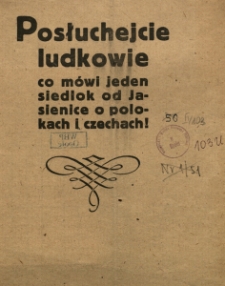 Posłuchejcie ludkowie co mówi jeden siedlok od Jasienice o Polokach i Czechach!