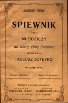 Śpiewnik dla młodzieży na cztery głosy mieszane
