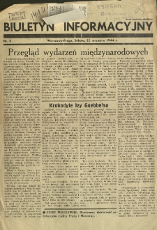 Biuletyn Infromacyjny z 23 września 1944 r.