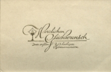 Herzlichen Glückwunsch zur ersten heiligen Kommunion