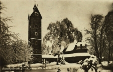 Bierutowice : zimowy widok na świątynię &bdquo;Wang&rdquo;