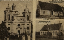 Cieszk&oacute;w : kości&oacute;ł z zewnątrz, szkoła