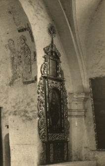 Jemielnica : ołtarz boczny, fragment starej polichromii w kościele cmentarnym