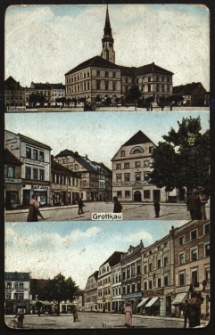 Grodk&oacute;w : ratusz, rynek