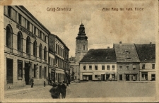 Strzelce Opolskie : stary rynek z kościołem katolickim