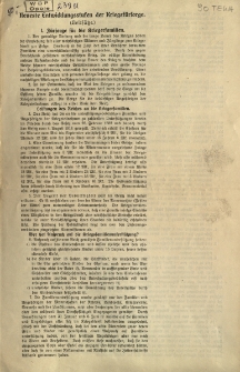 Neuste Entwicklungsstufen der Kriegsfürsorge