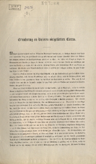 Ermahnung an Unseren vielgeliebten Clerus