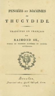 Pensées et Maximes de Thucydide