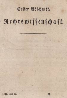 Jahrb&uuml;cher f&uuml;r die Preussische Gesetzgebung, Rechtswissenschaf und Rechtsverwaltung Bd. 25