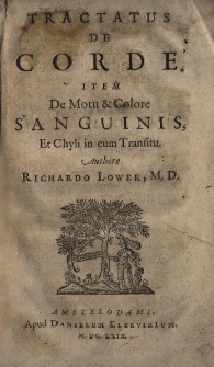 Tractatus de Corde. Item de motu et colore sanguinis et chyli in eum transitu
