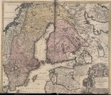 Regni Sueciae in omnes suas Subjacentes Provincias accurate divisi Tabula Generalis edita a Ioh.Bapt.Homanno.