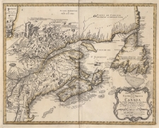 Partie Orientale de la Nouvelle France ou du Canada Par Mr.Bellin Ingenieur du Roy et de la Marine Pour seruir a l'Intelligence des affaires et de l'Etat present en Amerique communiquee au Public par les Heritiers de Homan en l'an 1755