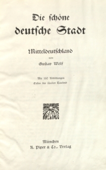 Die schöne deutsche Stadt : Mitteldeutschland