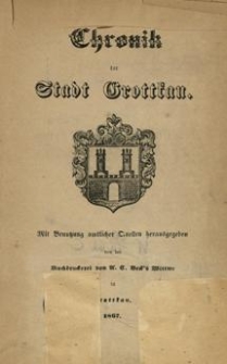 Chronik der Stadt Grottkau : mit Benutzung amtlicher Quellen