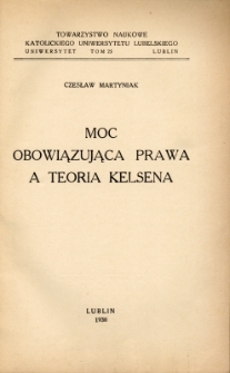 Moc obowiązująca prawa a teoria Kelsena