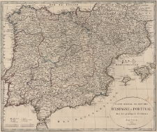 Carte general des royomes d&rsquo;Espagne et Portugal. Avec les principales Divissiones