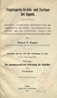 Umgelagerte Kreide und Tertiaer bei Oppeln