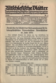 Altschlesische Bl&auml;tter 1932 : Jg.7, Nr 2