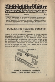 Altschlesische Blätter 1932 : Jg.7, Nr 5