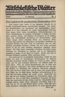 Altschlesische Blätter 1933 : Jg.8, Nr 3