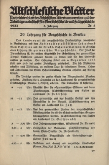 Altschlesische Bl&auml;tter 1933 : Jg.8, Nr 5
