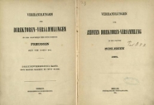 Verhandlungen der Direktoren-Versammlungen in den Provinzen des K&ouml;nigreichs Preussen : seit dem Jahre 1879. Bd. 43. Verhandlungen der Zehntten Direktoren-Versammlung in der Provinz Schlesien 1894.
