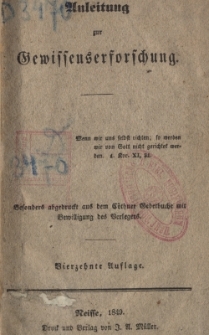 Anleitung zur Gewissenserforschung