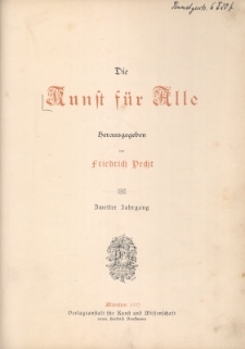 Die Kunst f&uuml;r Alle. Jg.2