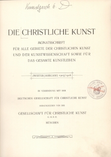 Die Christliche Kunst : Jg.2 : 1905/1906