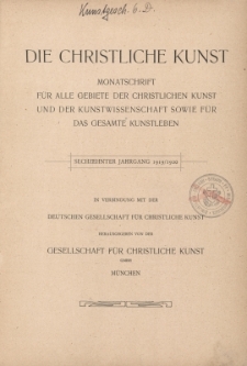 Die Christliche Kunst : Jg.16 : 1919/1920
