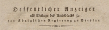 Öffentlicher Anzeiger als Beilage des Amtsblatts 3 der Königlichen Regierung zu Breslau. Nro. 3