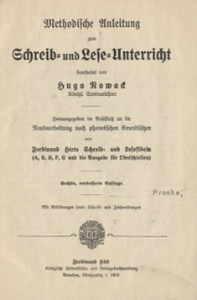 Methodische Anleitung zum Schreib und Lese Unterricht