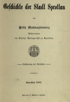 Geschichte der Stadt Sprottau