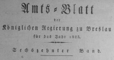 Amtsblatt der Königlichen Regierung zu Breslau, 1825. Stück 1