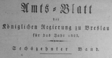 Amtsblatt der Königlichen Regierung zu Breslau, 1825. Stück 20