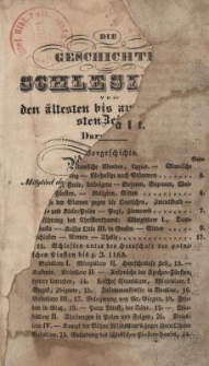 Die Geschichte Schlesiens von den &auml;ltesten Zeiten bis zur neuster Zeit