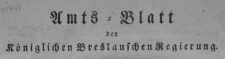 Amtsblatt der Königlichen Breslauschen Regierung. Stück 1
